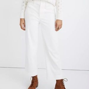 Madewell Wide-Leg Pants Corduroy White